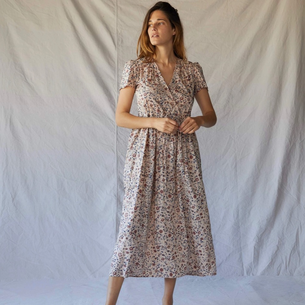 Christy Dawn Dawn Dress in Sand Anemone Vine ~ great condition size small